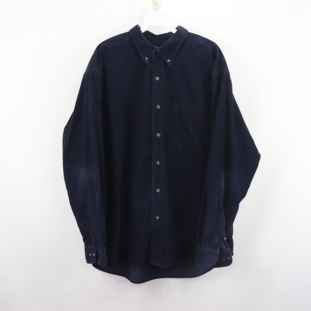 Eddie Bauer Long Sleeve Button-Down Check Shirt, Men's XL cotton black type Vintage Second Hand main image 1